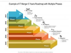 Example of it merger 5 years roadmap with multiple phases