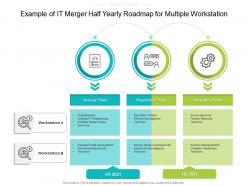 Example of it merger half yearly roadmap for multiple workstation