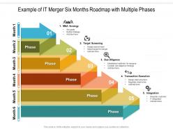 Example of it merger six months roadmap with multiple phases