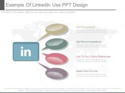 Example of linkedln use ppt design