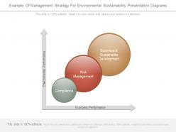 Example of management strategy for environmental sustainability presentation diagrams