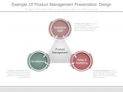 Example of product management presentation design