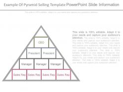 Example of pyramid selling template powerpoint slide information