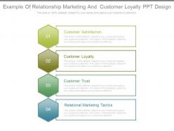 Example of relationship marketing and customer loyalty ppt design