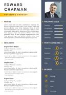 Example resume template with skills summary
