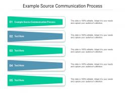Example source communication process ppt powerpoint presentation model cpb
