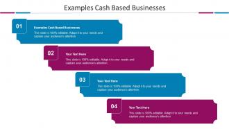 Examples Cash Based Businesses Ppt Powerpoint Presentation Diagram Lists Cpb