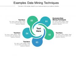 Examples data mining techniques ppt powerpoint presentation icon sample cpb