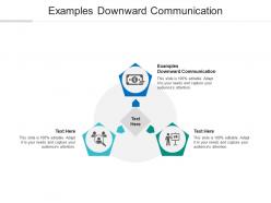 Examples downward communication ppt powerpoint presentation gallery brochure cpb