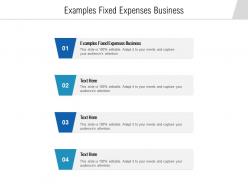 Examples fixed expenses business ppt powerpoint presentation visual aids cpb