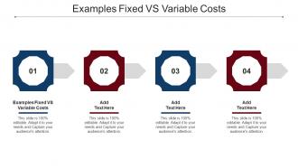 Examples Fixed Vs Variable Costs Ppt Powerpoint Presentation Infographic Deck Cpb