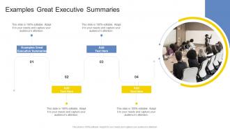 Examples Great Executive Summaries In Powerpoint And Google Slides Cpb