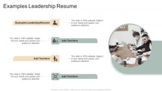 Examples Leadership Resume In Powerpoint And Google Slides Cpb