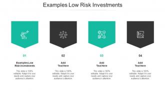 Examples Low Risk Investments Ppt Powerpoint Presentation Infographic Themes Cpb