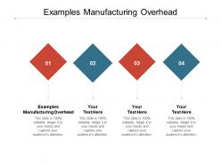 Examples manufacturing overhead ppt powerpoint presentation icon design ideas cpb