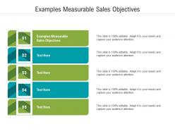 Examples measurable sales objectives ppt powerpoint presentation model graphics cpb