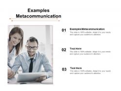 Examples metacommunication ppt powerpoint presentation inspiration outline cpb