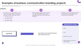 Examples Of Business Communication Branding Projects Event Communication
