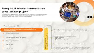 Examples Of Business Communication Press Releases Projects Stakeholder Communication Strategy SS V