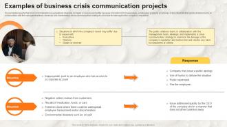 Examples Of Business Crisis Communication Projects Stakeholder Communication Strategy SS V