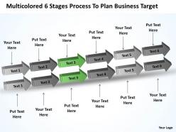 Examples of business processes 6 stages to plan target powerpoint templates