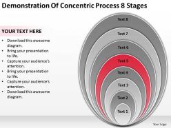 Examples of business processes demonstration concentric 8 stages powerpoint templates