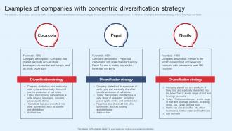 Examples Of Companies With Concentric Diversification In Business To Expand Strategy SS V