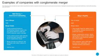 Examples Of Companies With Conglomerate Merger Product Diversification Strategy SS V