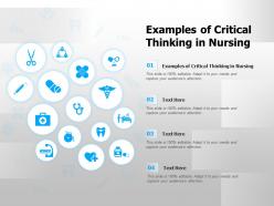 Examples of critical thinking in nursing ppt powerpoint presentation file master slide