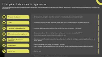 Examples Of Dark Data In Organization Dark Data And Its Utilization