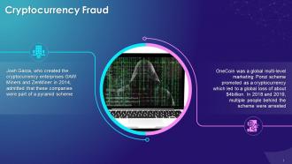 Examples Of Fraud Related To Cryptocurrency Training Ppt