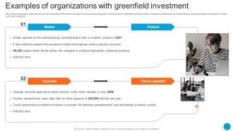 Examples Of Organizations With Greenfield Investment Product Diversification Strategy SS V