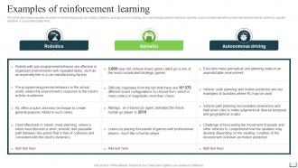 Examples Of Reinforcement Learning Ppt Powerpoint Presentation Summary Infographic Template