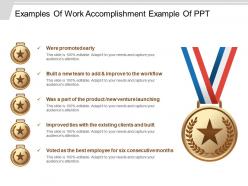Examples of work accomplishment example of ppt