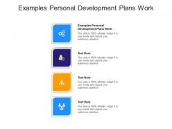 Examples personal development plans work ppt powerpoint presentation gallery graphics template cpb