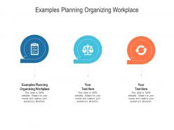 Examples planning organizing workplace ppt powerpoint presentation slides images cpb