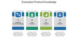 Examples product knowledge ppt powerpoint presentation show visual aids cpb