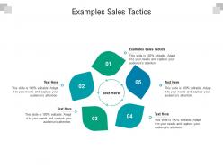 Examples sales tactics ppt powerpoint presentation infographics graphics pictures cpb