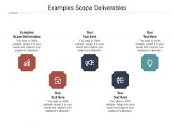 Examples scope deliverables ppt powerpoint presentation infographics deck cpb