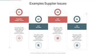 Examples Supplier Issues In Powerpoint And Google Slides Cpb