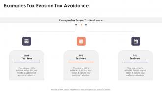 Examples Tax Evasion Tax Avoidance In Powerpoint And Google Slides Cpb