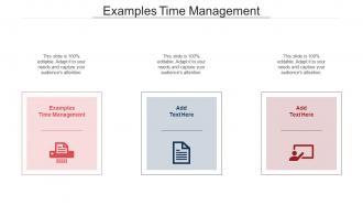Examples Time Management Ppt Powerpoint Presentation Model Slideshow Cpb