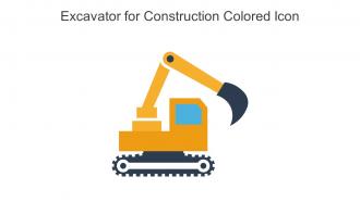 Excavator For Construction Colored Icon In Powerpoint Pptx Png And Editable Eps Format