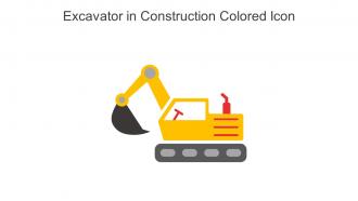 Excavator In Construction Colored Icon In Powerpoint Pptx Png And Editable Eps Format