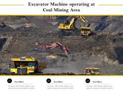 Excavator machine operating at coal mining area