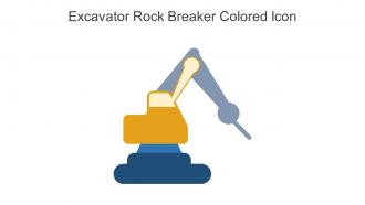 Excavator Rock Breaker Colored Icon In Powerpoint Pptx Png And Editable Eps Format