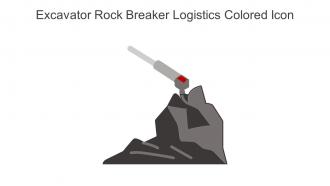 Excavator Rock Breaker Logistics Colored Icon In Powerpoint Pptx Png And Editable Eps Format