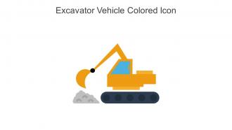 Excavator Vehicle Colored Icon In Powerpoint Pptx Png And Editable Eps Format