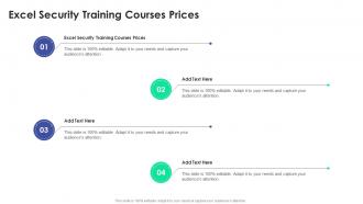 Excel Security Training Courses Prices In Powerpoint And Google Slides Cpb