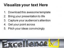 Excellence metaphor powerpoint templates and powerpoint backgrounds 0611